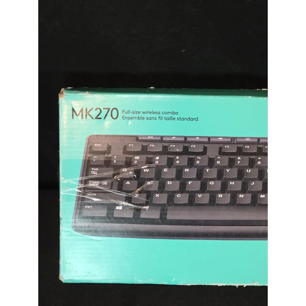 Logitech MK270 Wireless Keyboard and Mouse Combo Full Size 2.4 GHz USB Receiver‎
